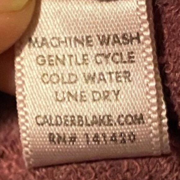 Short Sleeve Calder Blake Short Sleeve Sweatshirt in Burgundy. - Picture 8 of 8